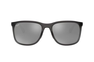 Image of Ray-Ban RB4313 Progressive Prescription Sunglasses, 58mm, Matte Trasparent Grey, RB4313-637988-58-PRO