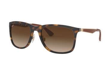Image of Ray-Ban RB4313 Progressive Prescription Sunglasses, 58mm, Matte Havana, RB4313-894-13-58-PRO