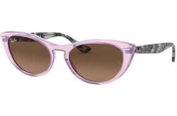 Image of Ray-Ban RB4314N Sunglasses - Womens 128443-54 - , Brown Gradient Grey Lenses