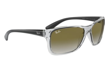 Image of Ray-Ban RB4331F Sunglasses 64777Z-61 - , Light Grey Gradient Green Lenses