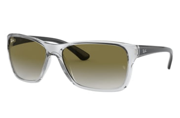 Image of Ray-Ban RB4331F Sunglasses 64777Z-61 - , Light Grey Gradient Green Lenses