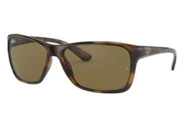 Image of Ray-Ban RB4331F Sunglasses 710/73-61 - , Dark Brown Lenses