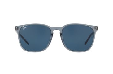 Image of Ray-Ban RB4387F Progressive Prescription Sunglasses, 55mm, Trasparent Blue, RB4387F-126480-55-PRO