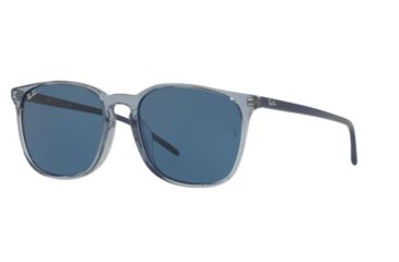 Image of Ray-Ban RB4387F Progressive Prescription Sunglasses, 55mm, Trasparent Blue, RB4387F-126480-55-PRO