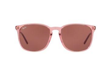 Image of Ray-Ban RB4387F Progressive Prescription Sunglasses, 55mm, Transparent Pink, RB4387F-126575-55-PRO