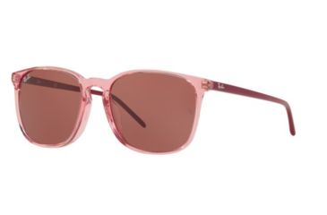 Image of Ray-Ban RB4387F Progressive Prescription Sunglasses, 55mm, Transparent Pink, RB4387F-126575-55-PRO