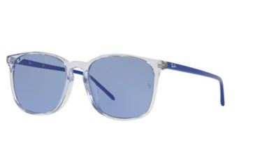 Image of Ray-Ban RB4387F Progressive Prescription Sunglasses, 55mm, Trasparent Light Blue, RB4387F-126676-55-PRO