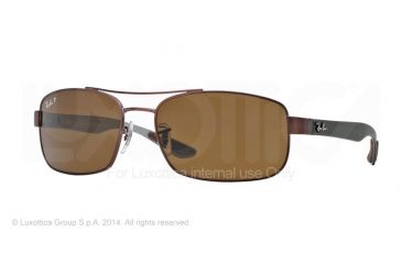 Image of Ray-Ban RB8316 Single Vision Prescription Sunglasses RB8316-012-N6-62 - Lens Diameter 62 mm, Frame Color Matte Brown