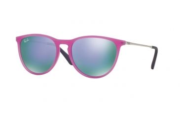 Image of Ray-Ban RJ9060S Single Vision Prescription Sunglasses RJ9060S-70084V-50 - Lens Diameter 50 mm, Frame Color Violet Fluo Trasp Rubber