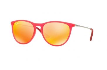 Image of Ray-Ban RJ9060S Single Vision Prescription Sunglasses RJ9060S-70096Q-50 - Lens Diameter 50 mm, Frame Color Fuxia Fluo Trasp Rubber