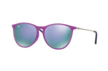 Image of Ray-Ban RJ9060SF Progressive Prescription Sunglasses, 52mm, Violet Fluo Trasp Rubber, RJ9060SF-70084V-52-PRO