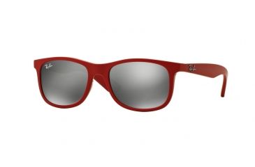 Image of Ray-Ban RJ9062S Progressive Prescription Sunglasses RJ9062S-70156G-48 - Lens Diameter 48 mm, Frame Color Matte Red
