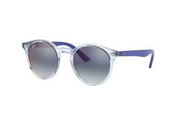 Image of Ray-Ban RJ9064S Single Vision Prescription Sunglasses, 44mm, Light Blue, RJ9064S-7051X0-44-SV
