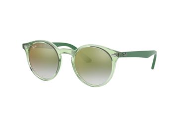 Image of Ray-Ban RJ9064S Single Vision Prescription Sunglasses, 44mm, Green, RJ9064S-7053W0-44-SV
