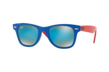 Image of Ray-Ban JUNIOR WAYFARER RJ9066S Progressive Prescription Sunglasses RJ9066S-7039B7-47 - Lens Diameter 47 mm, Frame Color Blue