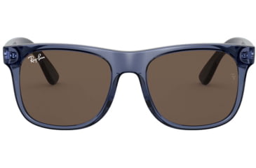 Image of Ray-Ban RJ9069S Sunglasses, Transparent Blue, Dark Brown, 48, RJ9069S-706873-48