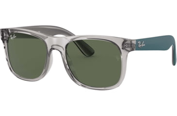 Image of Ray-Ban RJ9069S Sunglasses, Transparent Grey, Dark Green, 48, RJ9069S-707071-48