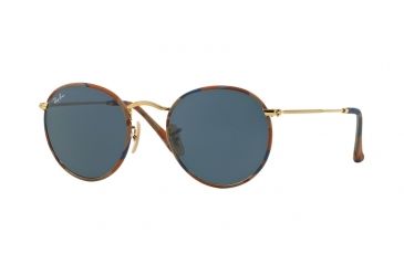 Image of Ray-Ban ROUND METAL M RB3447JM Bifocal Prescription Sunglasses RB3447JM-170-R5-50 - Lens Diameter 50 mm, Frame Color Camouflage Brown/Blue