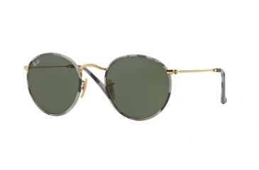 Image of Ray-Ban ROUND METAL M RB3447JM Bifocal Prescription Sunglasses RB3447JM-171-50 - Lens Diameter 50 mm, Frame Color Camouflage Grey/White