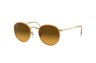 Image of Ray-Ban ROUND METAL M RB3447JM Sunglasses 91963C-50 - , yellow vintage oran grad brown Lenses