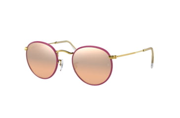 Image of Ray-Ban ROUND METAL M RB3447JM Sunglasses 91963E-50 - , pink mirror gradient grey Lenses
