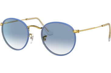 Image of Ray-Ban ROUND METAL M RB3447JM Sunglasses 91963F-50 - , Clear Gradient Blue Lenses