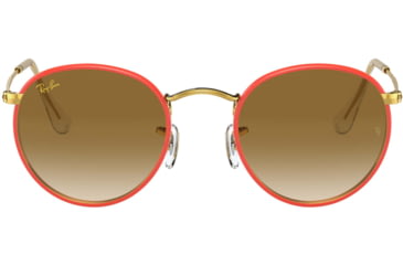 Image of Ray-Ban ROUND METAL M RB3447JM Sunglasses 919651-50 - , Clear Gradient Brown Lenses