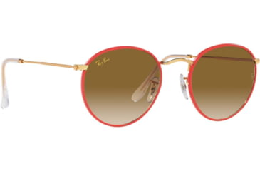 Image of Ray-Ban ROUND METAL M RB3447JM Sunglasses 919651-50 - , Clear Gradient Brown Lenses