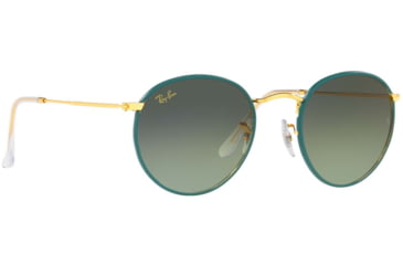 Image of Ray-Ban ROUND METAL M RB3447JM Sunglasses 9196BH-50 - , vintage green gradient blue Lenses