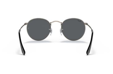Image of Ray-Ban Round Metal Sunglasses - Men's, Antique Gunmetal Frame, Dark Grey 53 mm Lenses, RB3447-9229B1-53