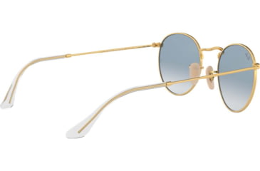 Image of Ray-Ban ROUND METAL RB3447N Sunglasses 001/3F-50 - Arista Frame, Crystal White Grad. Blue Lenses