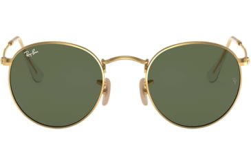 Image of Ray-Ban ROUND METAL RB3447N Sunglasses 001-53 - Arista Frame, Crystal Green Lenses