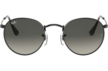 Image of Ray-Ban ROUND METAL RB3447N Sunglasses 002/71-53 - Black Frame, Gray Green Lenses