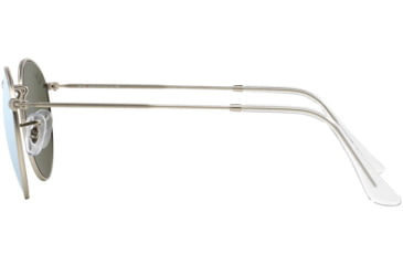 Image of Ray-Ban Round Metal Sunglasses - Men's, Silver Frame, Light Green Mirror Silver 50 mm Lenses, RB3447-019-30-50