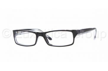 Image of Ray-Ban RX5114 SV Prescription Eyeglasses - Top Black On Transparent Frame / 50 mm Prescription Lenses, 2034-5016