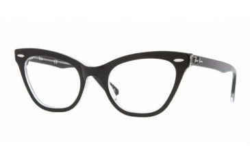 Image of Ray-Ban RX 5226 Eyeglasses Styles - Top Black On Transparent Frame w/Non-Rx 49 mm Diameter Lenses, 2034-4920