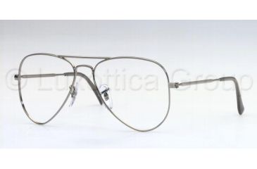 Image of Ray-Ban RX 6049 Eyeglasses Styles - Gunmetal Frame w/Non-Rx 55 mm Diameter Lenses, 2502-5514