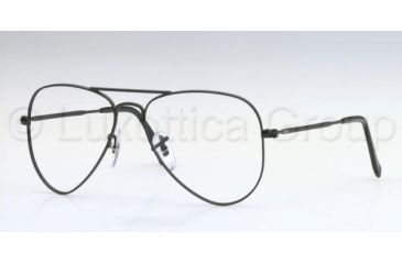 Image of Ray-Ban RX 6049 Eyeglasses Styles - Matte Black Frame w/Non-Rx 55 mm Diameter Lenses, 2503-5514