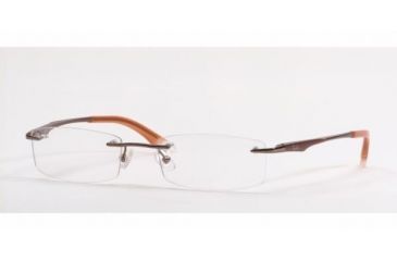 Image of Ray-Ban RX 6113 Eyeglasses Styles - Light Brown Gloss Frame w/Non-Rx 50 mm Diameter Lenses, 2531-5018