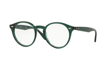 Image of Ray-Ban RX2180V Eyeglass Frames 5495-49 - Trasparent Green Frame
