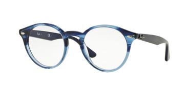 Image of Ray-Ban RX2180V Eyeglass Frames 5572-49 - Gradient Striped Blue Frame