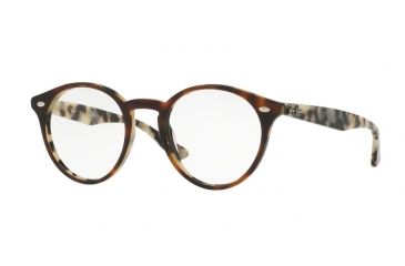 Image of Ray-Ban RX2180V Eyeglass Frames 5676-49 - Top Brown Havana On Avana Beig Frame
