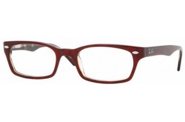 Image of Ray-Ban RX5150 SV Prescription Eyeglasses - Red/Transparent Avana Demo Lens Frame / 50 mm Prescription Lenses, 2023-5019