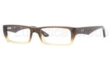 Image of Ray-Ban RX5236 Single Vision Prescription Eyewear 5046-5116 - Brown Grad On Tr Yello 