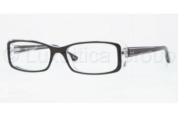 Image of Ray-Ban RX5243 Progressive Prescription Eyeglasses 2034-4816 - Top Black On Transpare 