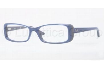 Image of Ray-Ban RX5243 Progressive Prescription Eyeglasses 5083-5016 - Top Transp Blue On Dar 