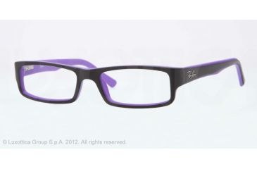 Image of Ray-Ban RX5246 Eyeglass Frames 5223-52 - Top Black On Matte Violet Frame, Demo Lens Lenses