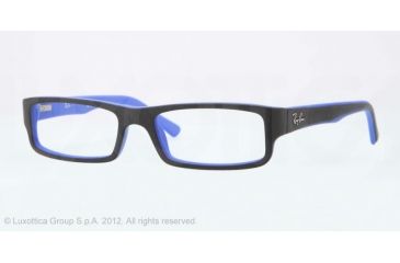 Image of Ray-Ban RX5246 Eyeglass Frames 5224-50 - Top Black On Matte Blue Frame, Demo Lens Lenses