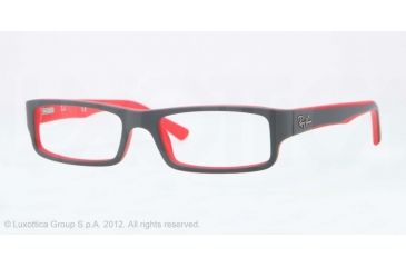 Image of Ray-Ban RX5246 Eyeglass Frames 5225-52 - Top Grey On Matte Red Frame, Demo Lens Lenses