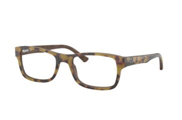 Image of Ray-Ban RX5268 Eyeglass Frames 5975-55 - Top Yellow Havana Onopal Beige